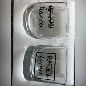 Girlfriend and Boyfriend Fiance Glass Set